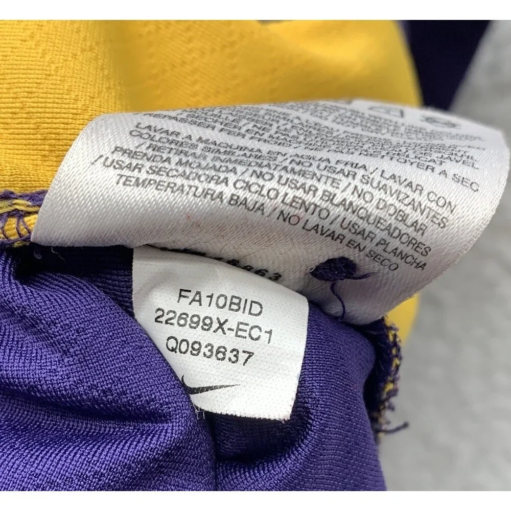 Nike East Carolina University Golf‎ Polo Shirt Mens Medium Purple Yellow Pirates